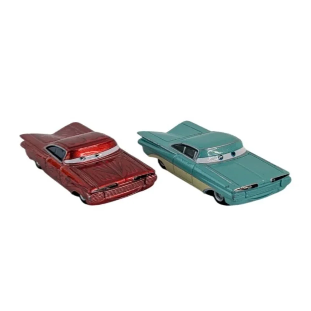 Disney Pixar Cars Diecast Chevrolet Chevy Impala Lot of 5 Red‎ Purple Green Teal